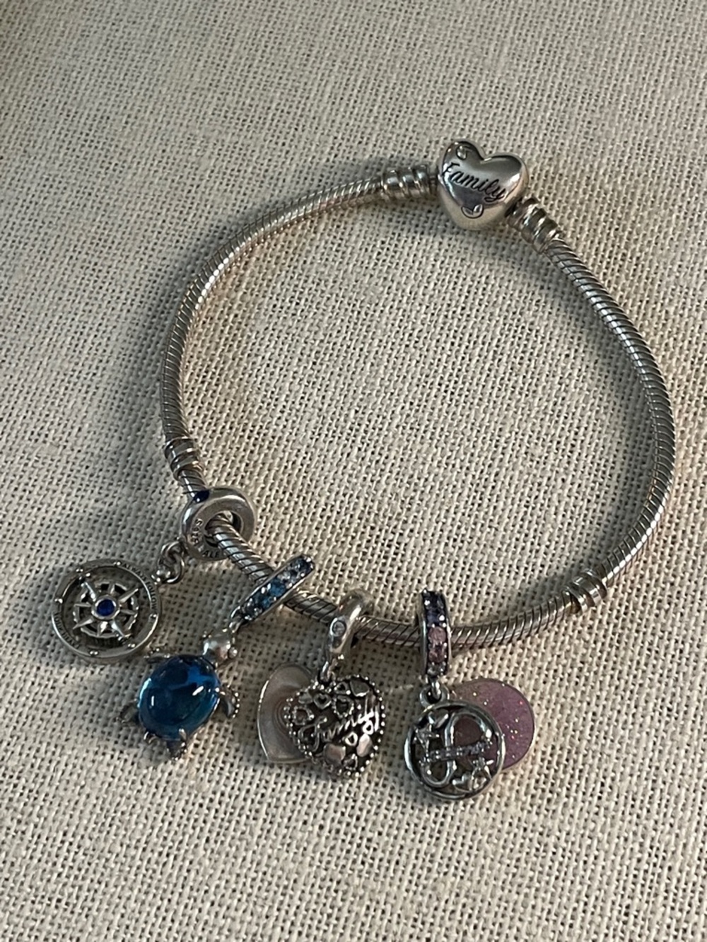 Pandora Bracelet + 4 Charms